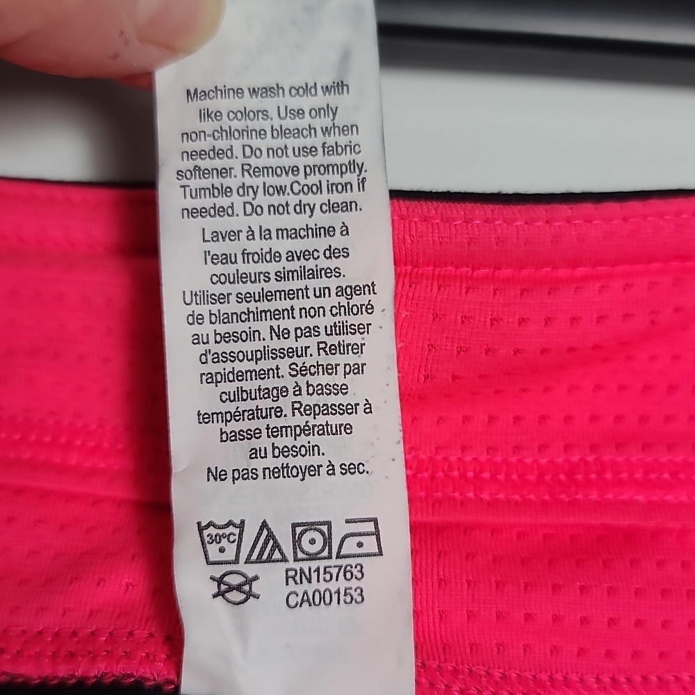 CHAMPION NWT High Performance Black & Pink Leggings w/ Drawstring Waistband L - Picture 4 of 14